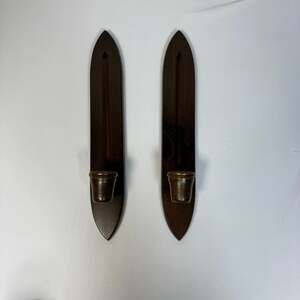 Vintage Cornwall Wood, Wooden Wall Sconce